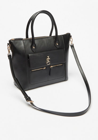 Jane Shilton Solid Tote Bag with Detachable Strap and Handles