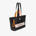 Lee Cooper Logo Print Tote Bag with Handles and Zip Closure-Women%27s Handbags-thumbnailMobile-1