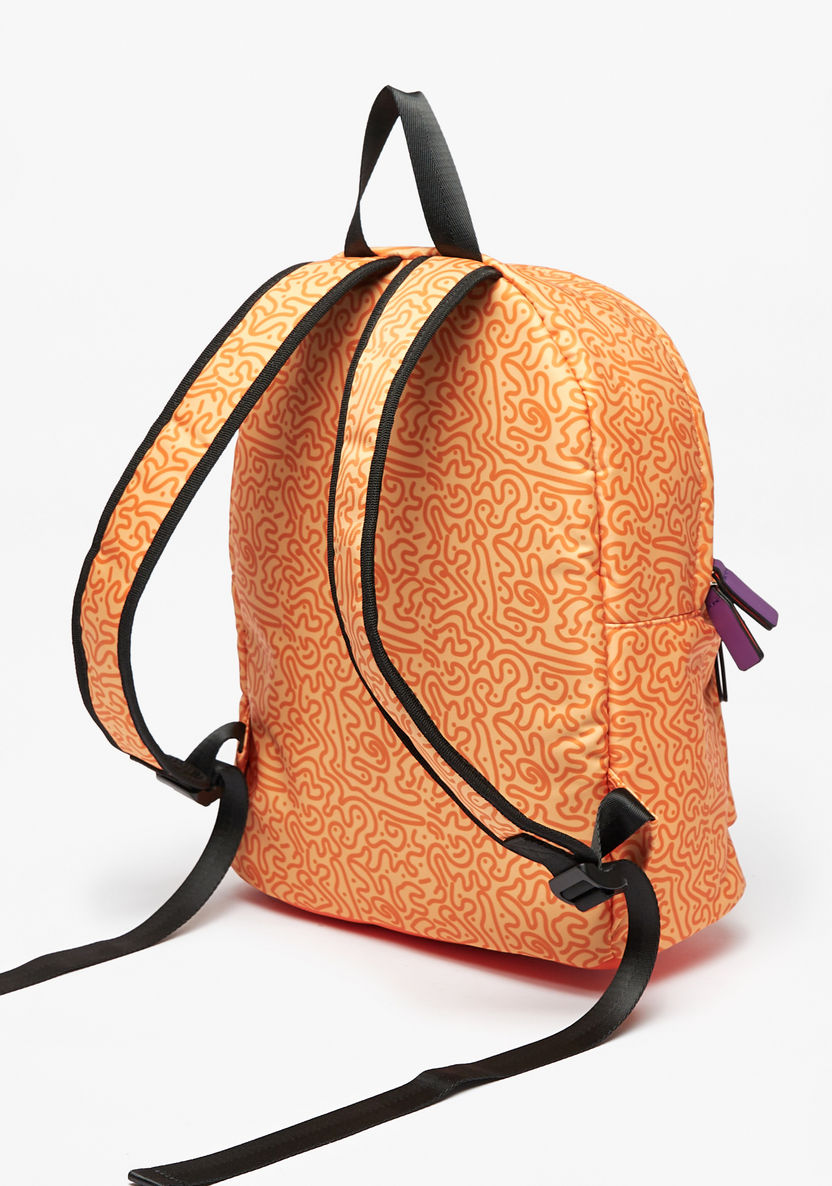 Lee Cooper All-Over Abstract Print Backpack with Adjustable Shoulder Straps-Women%27s Backpacks-image-1