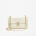 ELLE Monogram Crossbody Bag with Chain Strap and Twist Lock Closure-Women%27s Handbags-thumbnailMobile-0