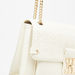 ELLE Monogram Crossbody Bag with Chain Strap and Twist Lock Closure-Women%27s Handbags-thumbnailMobile-2
