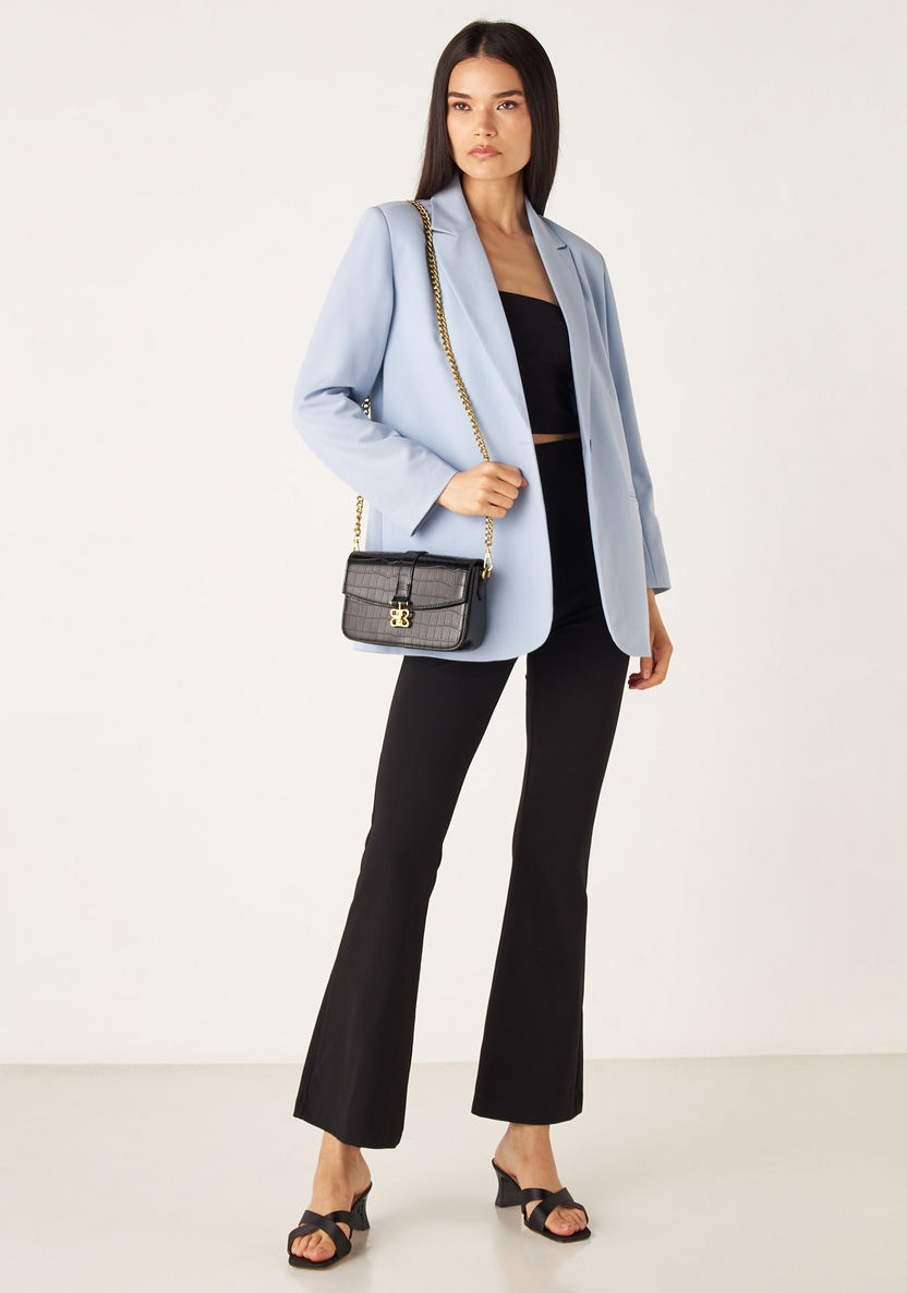 Celeste Textured Crossbody Bag with Chain Strap-Women%27s Handbags-image-4