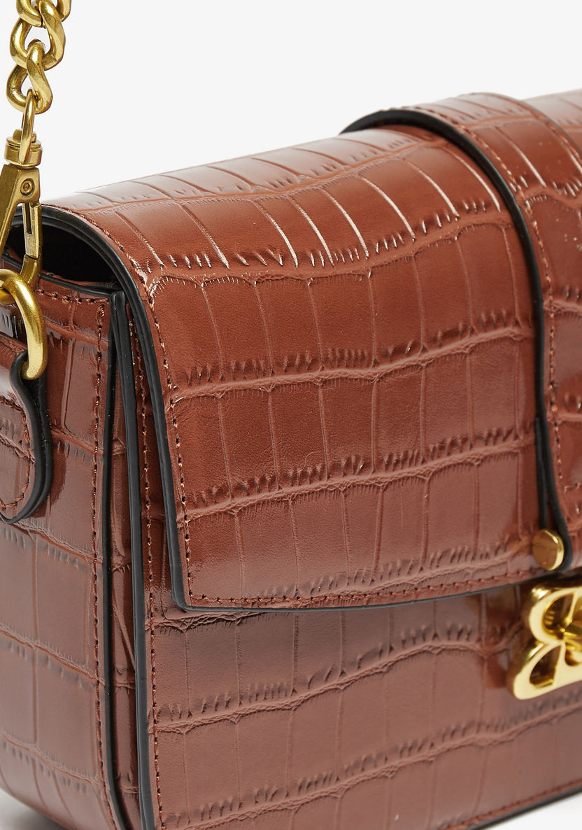 Celeste Textured Crossbody Bag with Chain Strap-Women%27s Handbags-image-3
