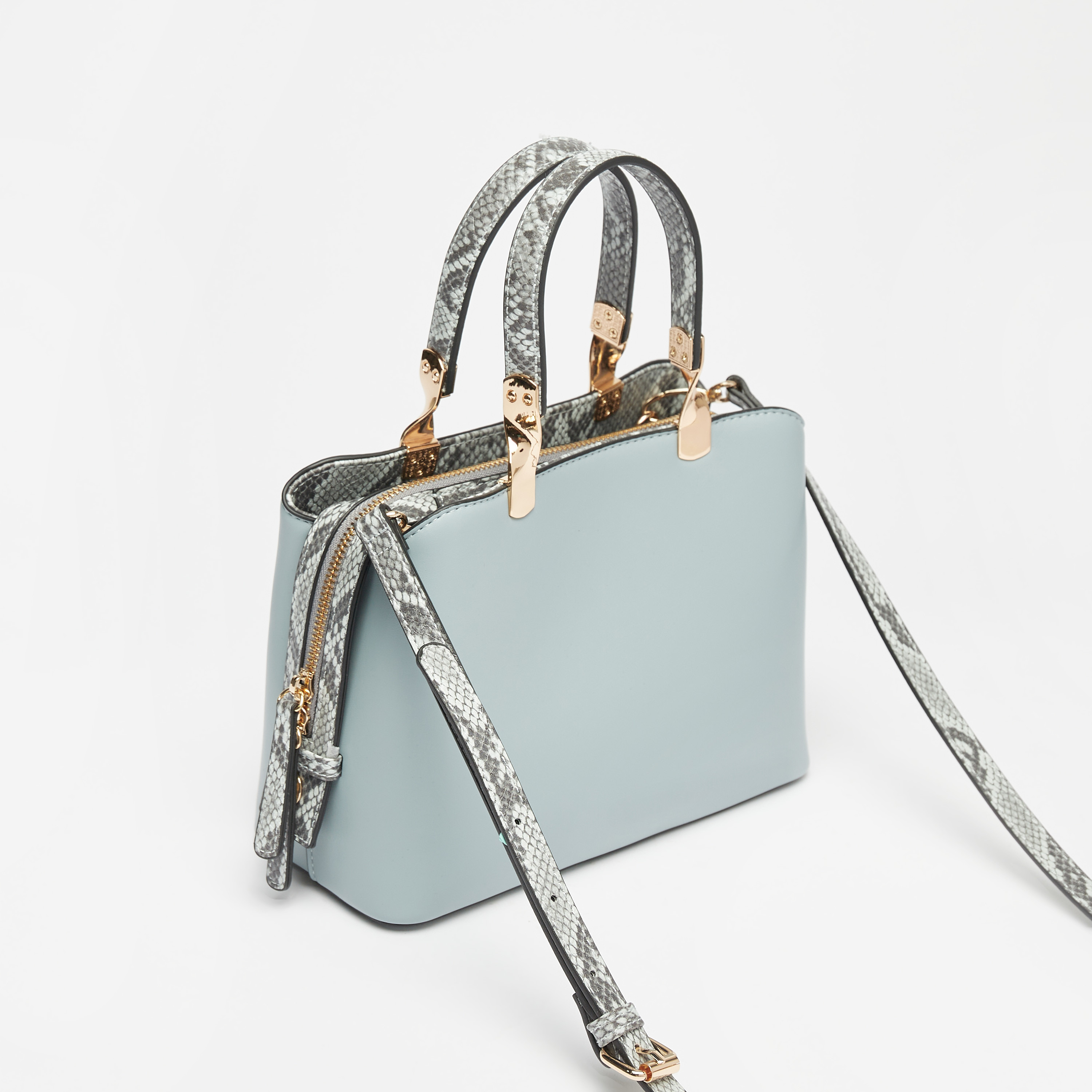 شنطة توتي بطبعات ومقبض مزدوج وسحّاب إغلاق من سيليست-women-bagsandwallets-handbags-image-3