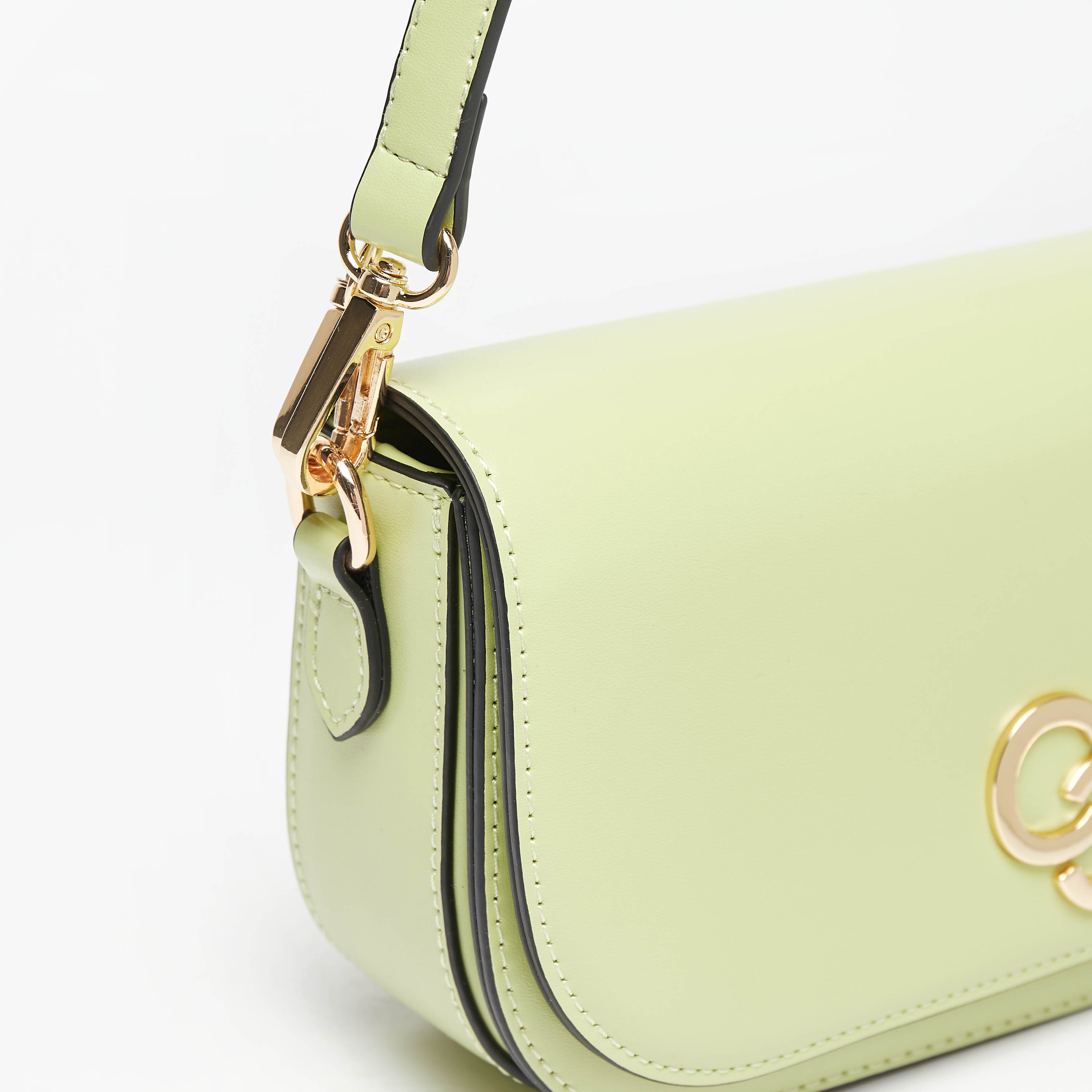 Buy Celeste Solid Crossbody Bag with Chain Strap and Button