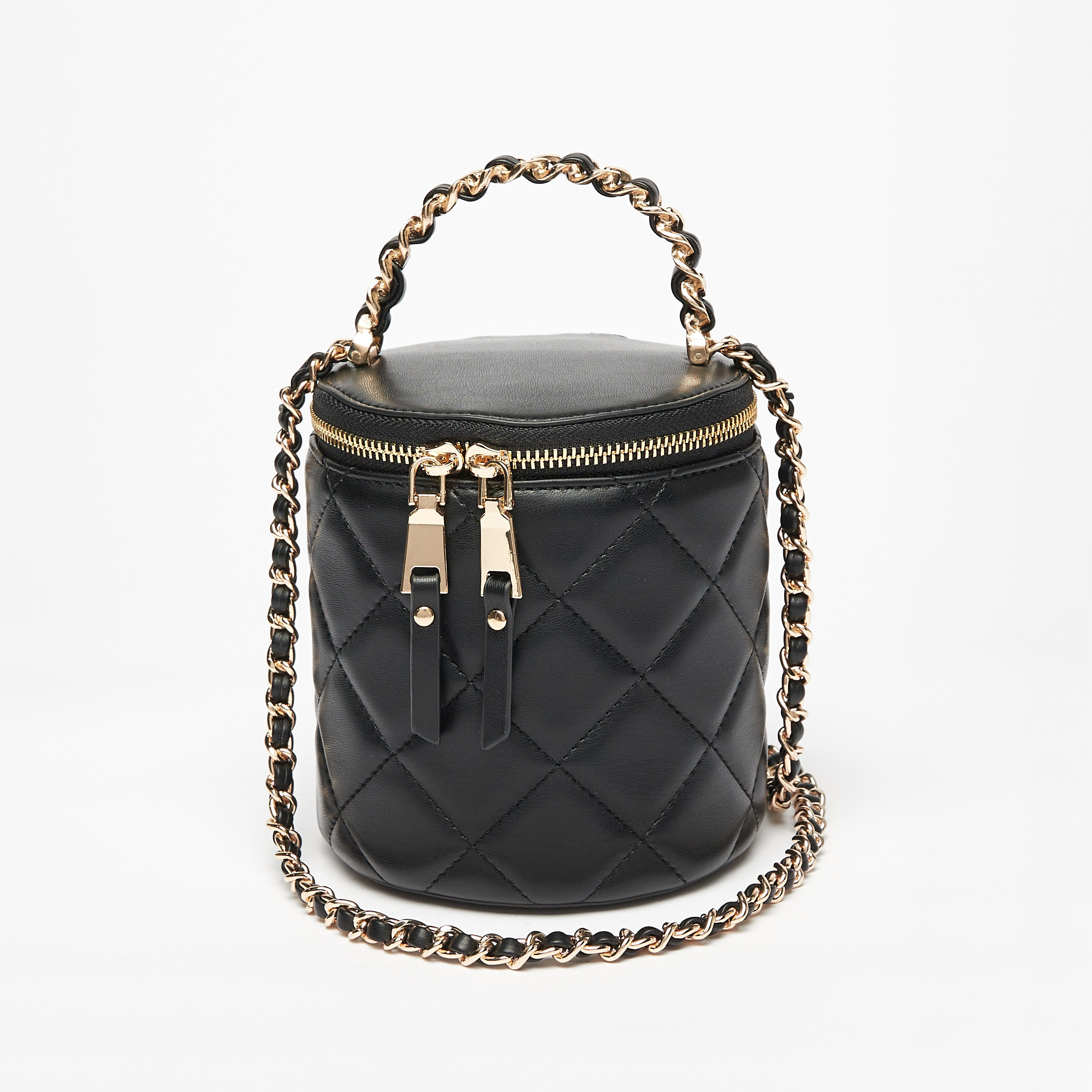 Buy Women s Celeste Quilted Bucket Bag with Braided Chain Strap