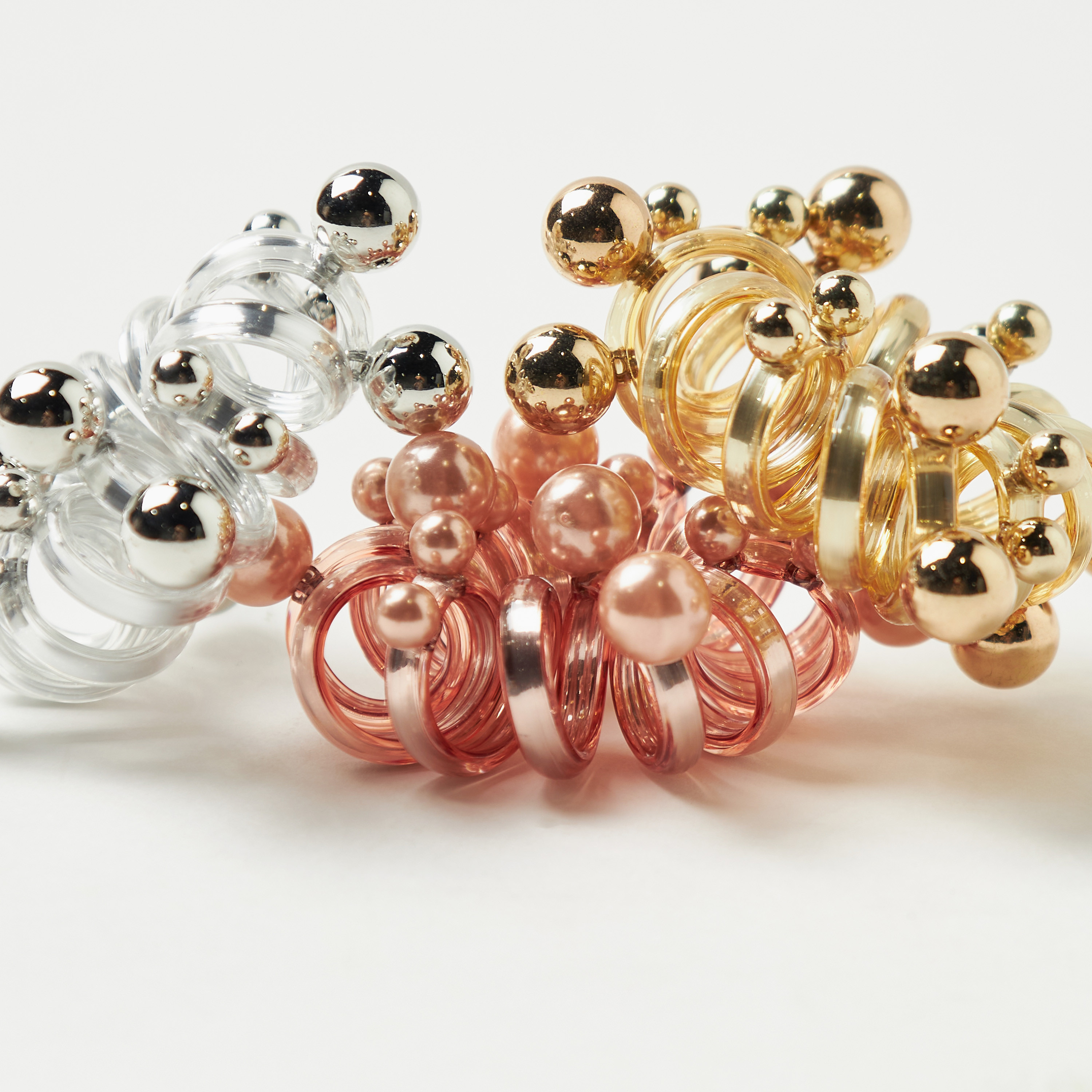 Charmz Embellished Spiral Hair Tie - Set of 3-baby-girls-accessories-hairaccessories-image-4