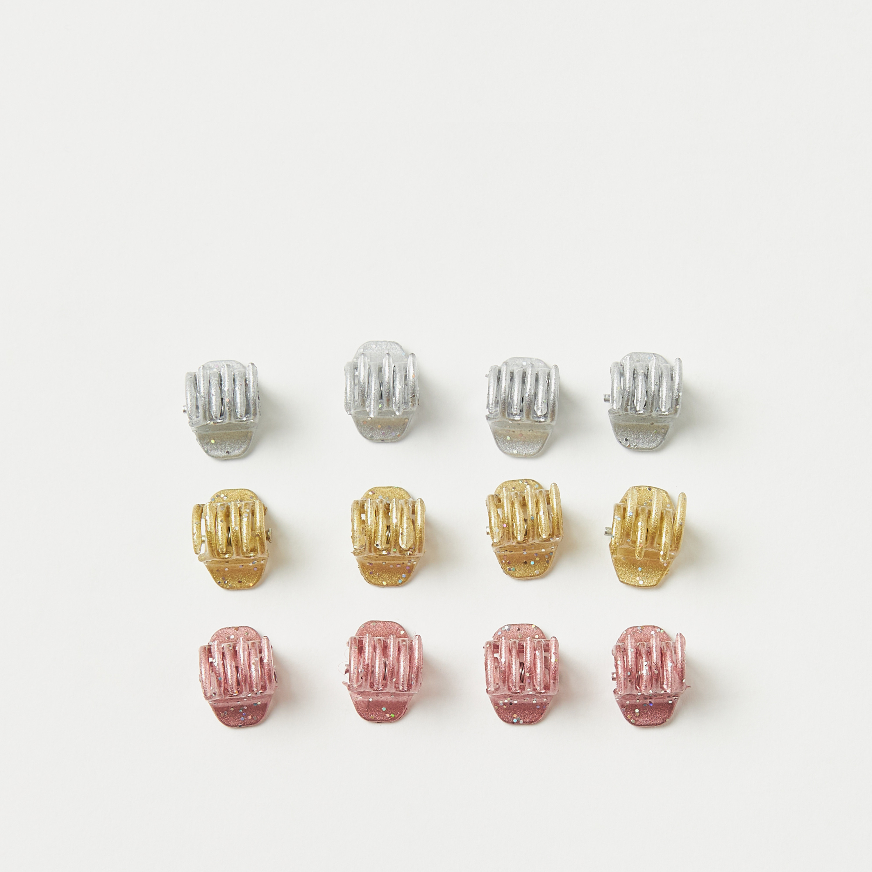 Charmz Glittery Hair Clamp - Set of 12-baby-girls-accessories-hairaccessories-image-2