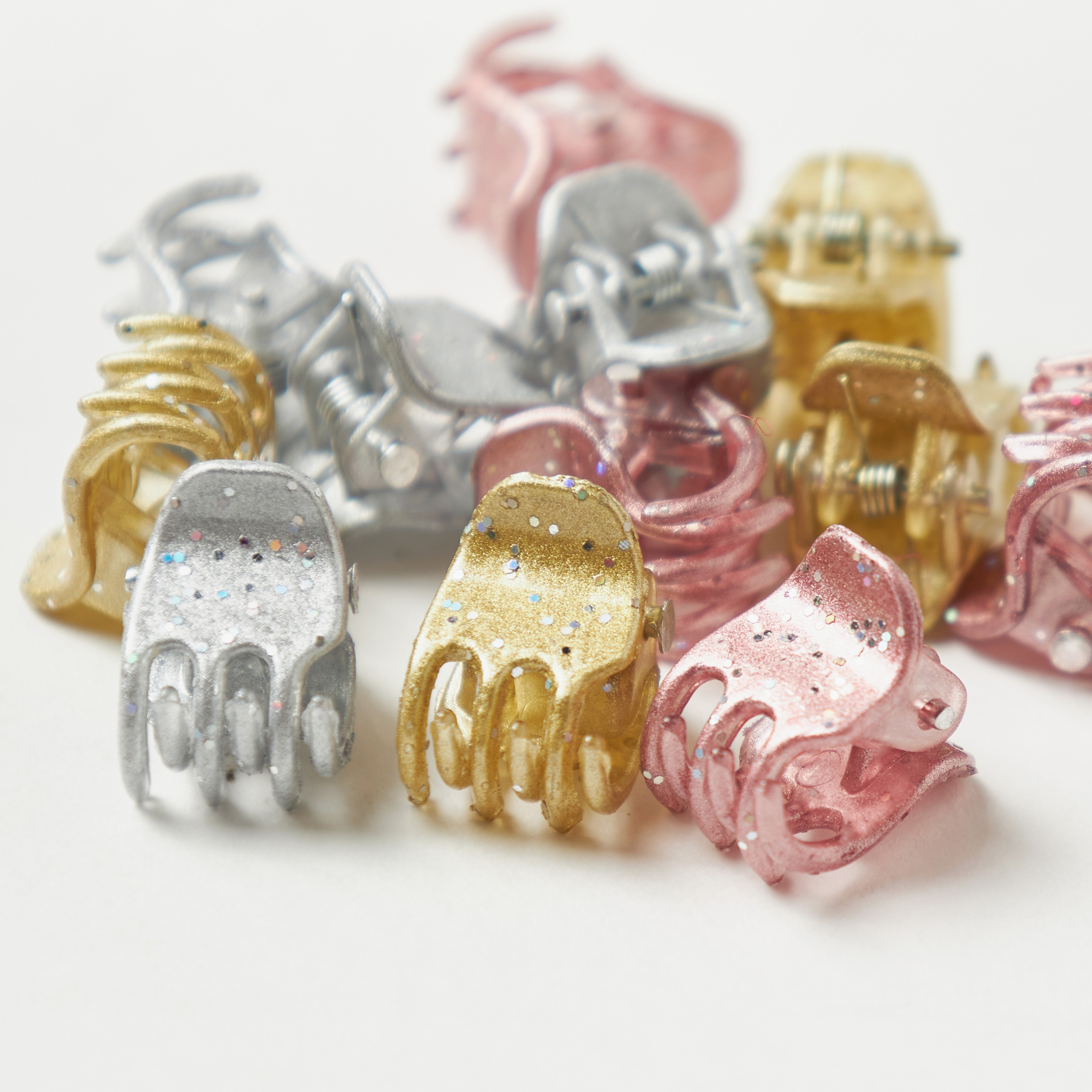 Charmz Glittery Hair Clamp - Set of 12-baby-girls-accessories-hairaccessories-image-4