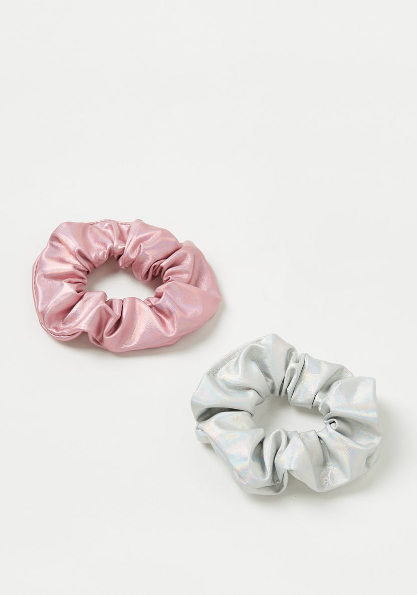 Charmz Solid Hair Scrunchie - Set of 2-Hair Accessories-image-2