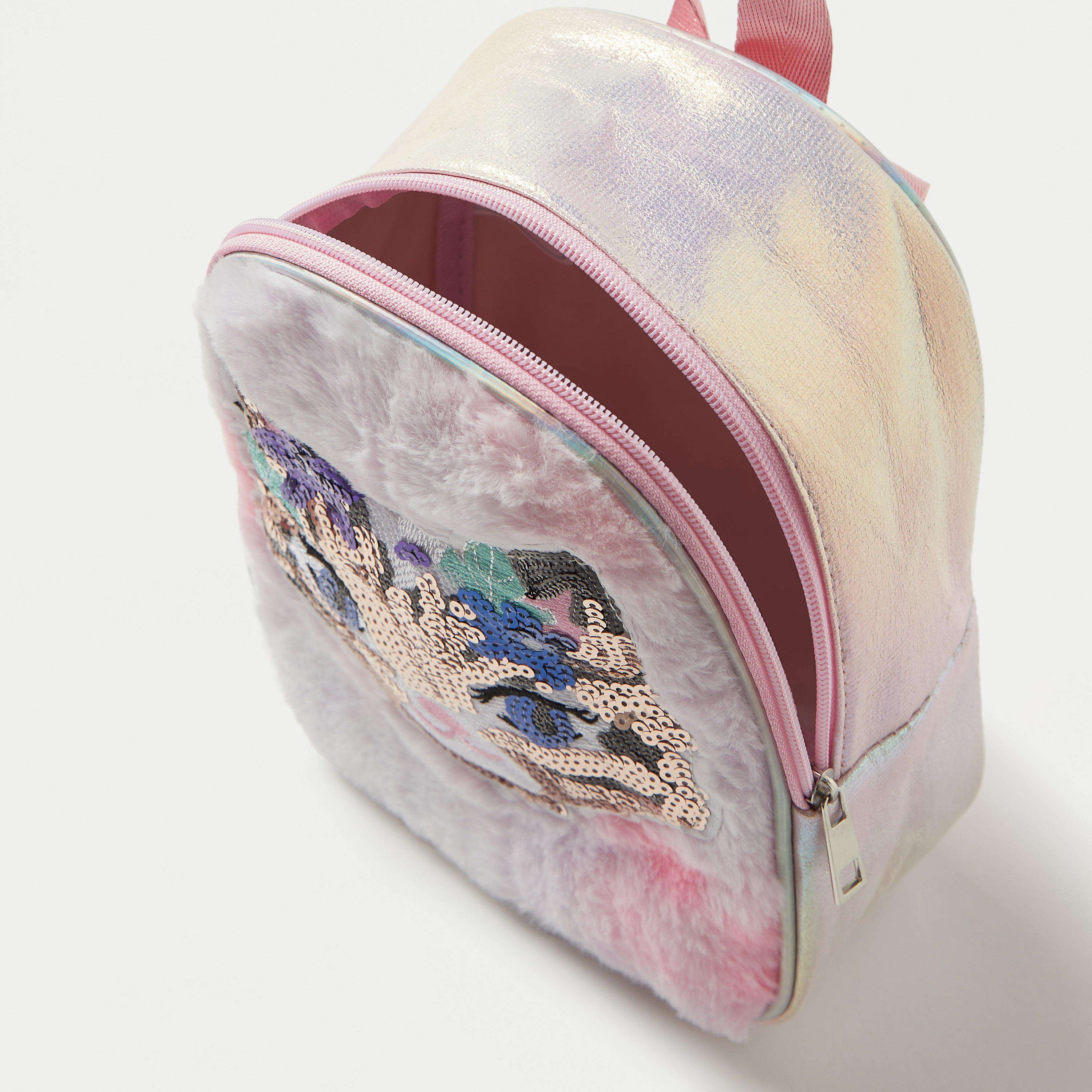 Charmz Cat Sequinned Backpack with Adjustable Shoulder Straps-girls-accessories-bags-image-5