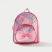 Charmz Glitter Textured Backpack with Applique Detail and Shoulder Straps-Bags and Backpacks-thumbnailMobile-0