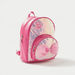Charmz Glitter Textured Backpack with Applique Detail and Shoulder Straps-Bags and Backpacks-thumbnail-1