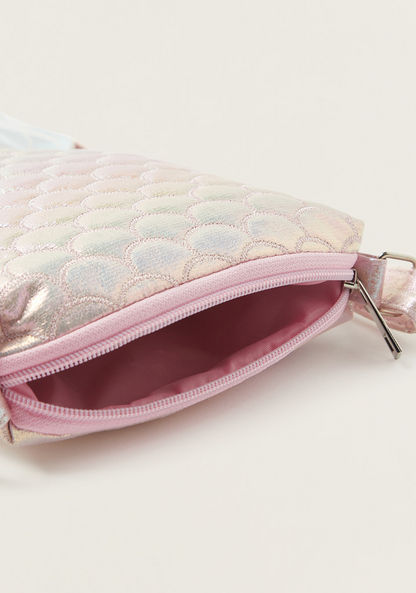 Charmz Fish Tail Shaped Crossbody Bag with Zip Closure-Bags and Backpacks-image-4