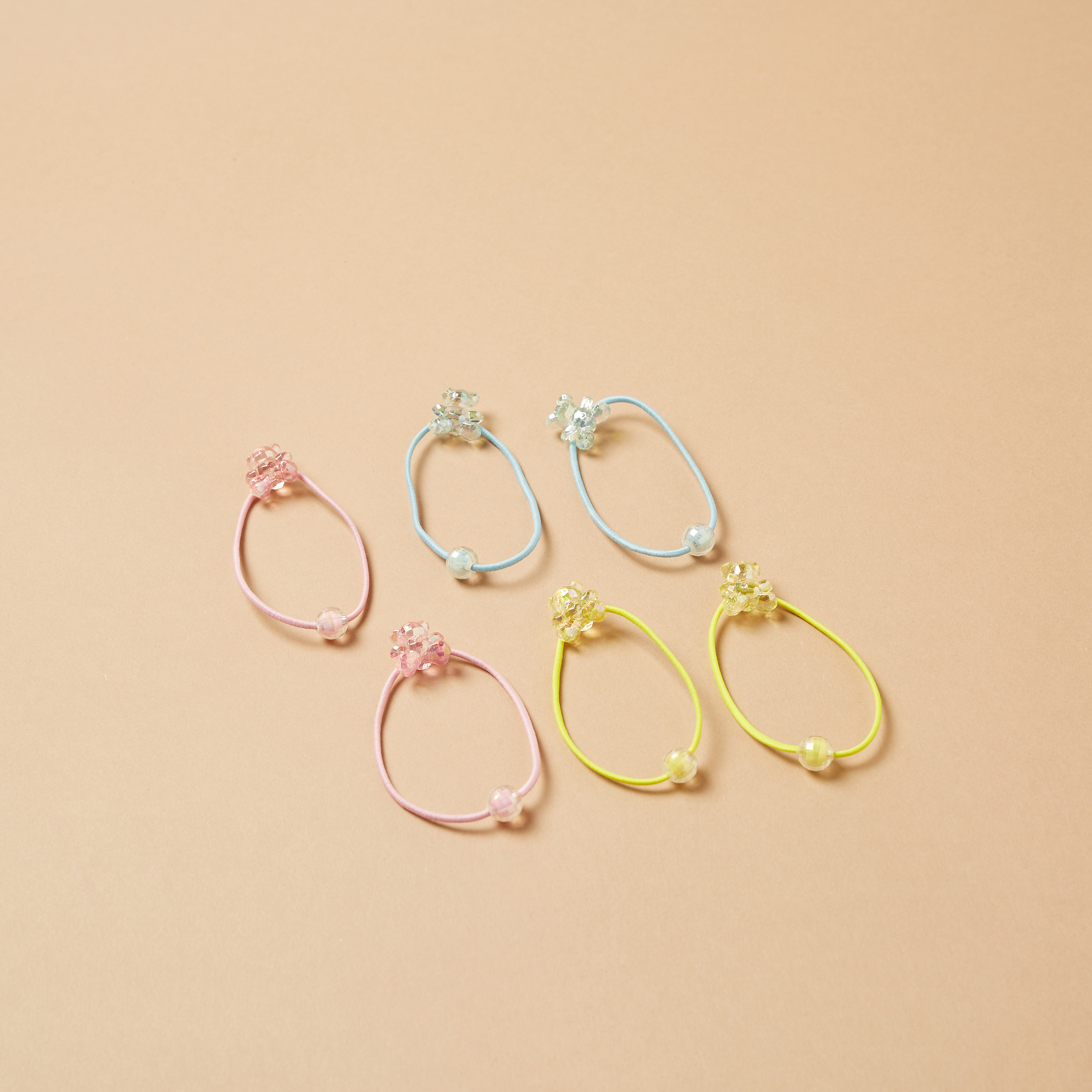 ربطات شعر بتزيينات تيدي بير من تشارمز - طقم من 6 قطع-baby-girls-accessories-hairaccessories-image-2