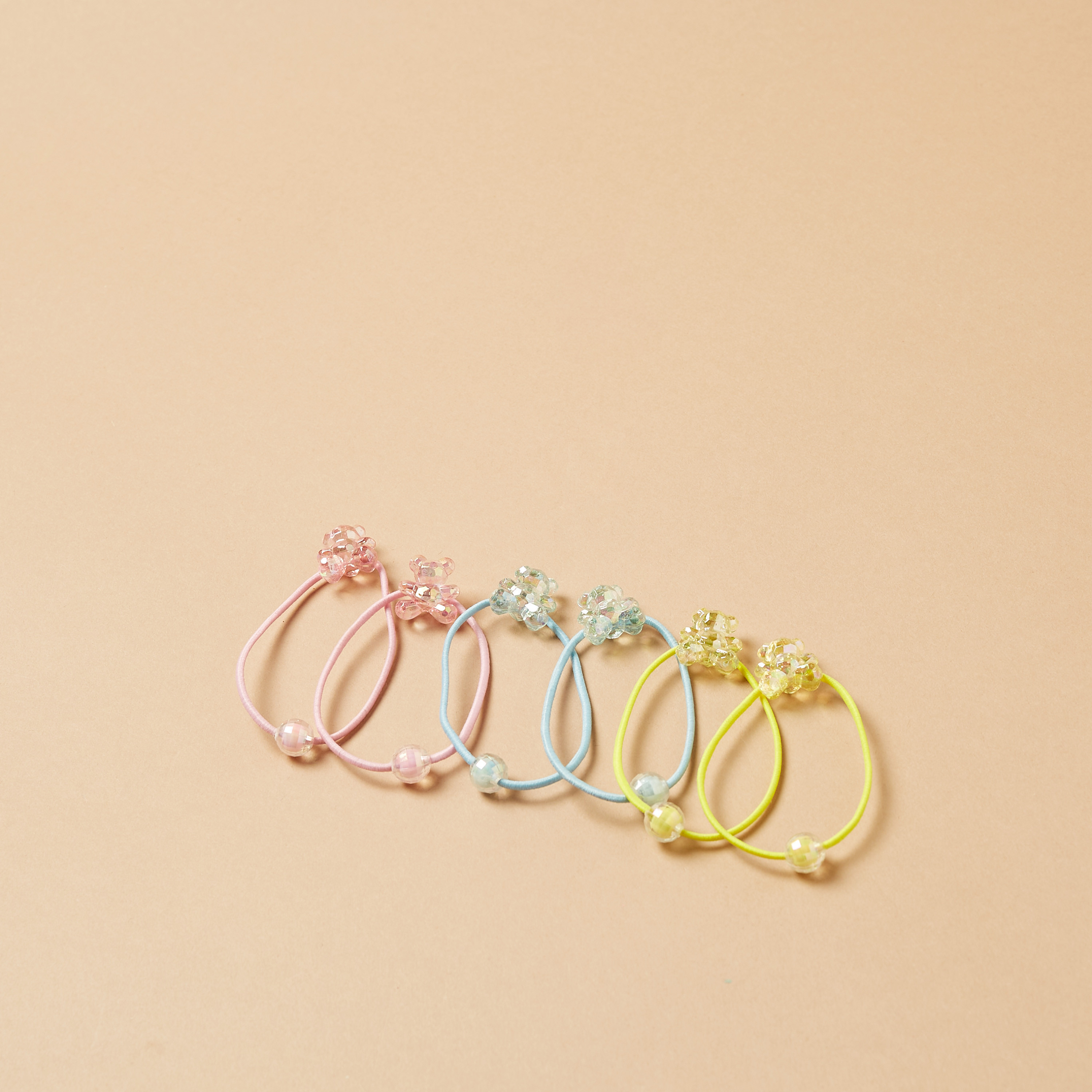 ربطات شعر بتزيينات تيدي بير من تشارمز - طقم من 6 قطع-baby-girls-accessories-hairaccessories-image-3
