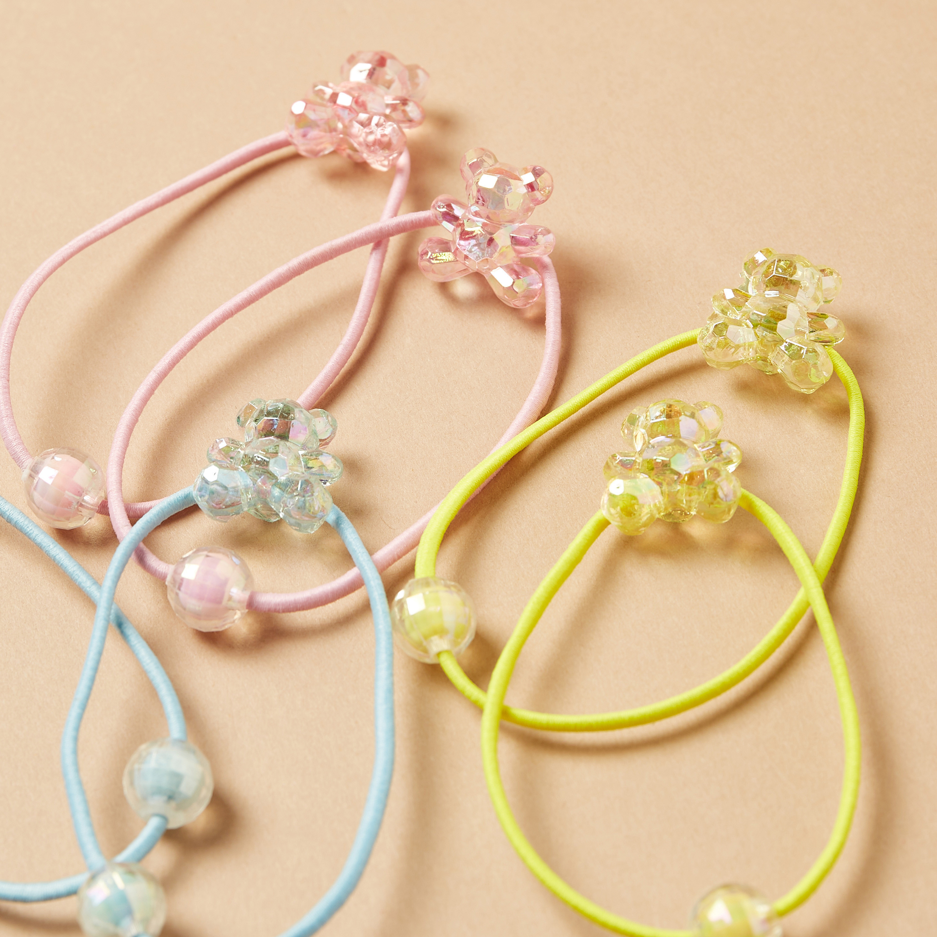 ربطات شعر بتزيينات تيدي بير من تشارمز - طقم من 6 قطع-baby-girls-accessories-hairaccessories-image-4