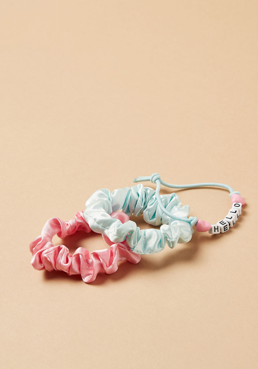 Charmz Textured 3-Piece Scrunchie and Elasticated Hair Tie Set-Hair Accessories-image-2
