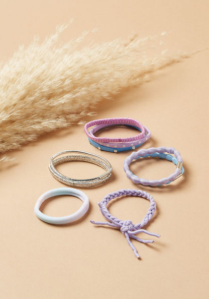 Charmz Assorted Elasticated Hair Tie - Set of 9-Hair Accessories-image-0