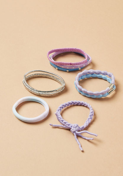 Charmz Assorted Elasticated Hair Tie - Set of 9-Hair Accessories-image-1
