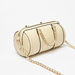 Elle Embossed Bowler Bag with Detachable Strap and Zip Closure-Women%27s Handbags-thumbnail-1