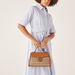 Elle Embellished Jacquard Satchel Bag with Detachable Strap-Women%27s Handbags-thumbnail-0