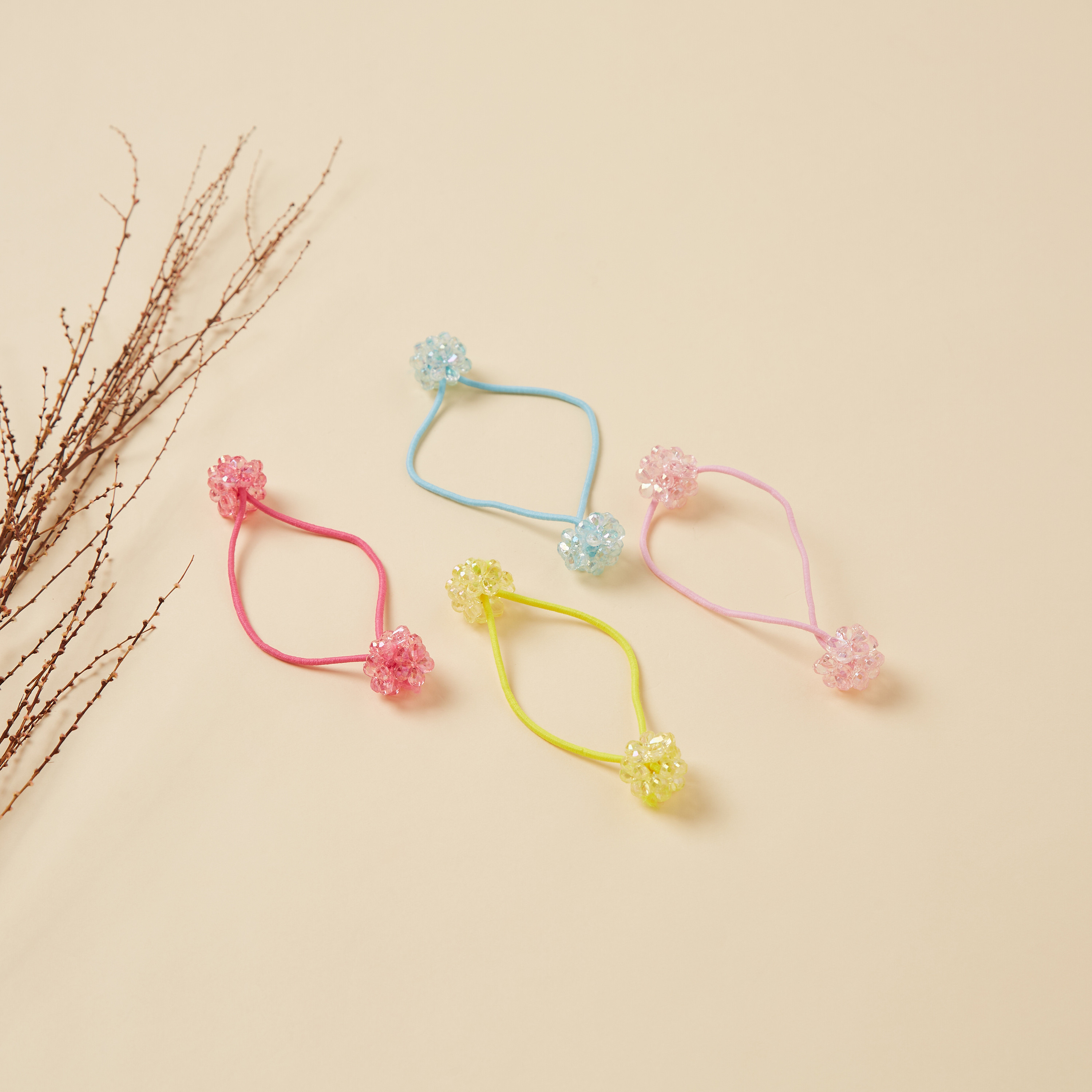 ربطات شعر مزيّنة من تشارمز - طقم من 4 قطع-baby-girls-accessories-hairaccessories-image-1