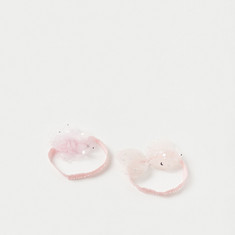 Charmz Bow Accented Hair Tie - Set of 2