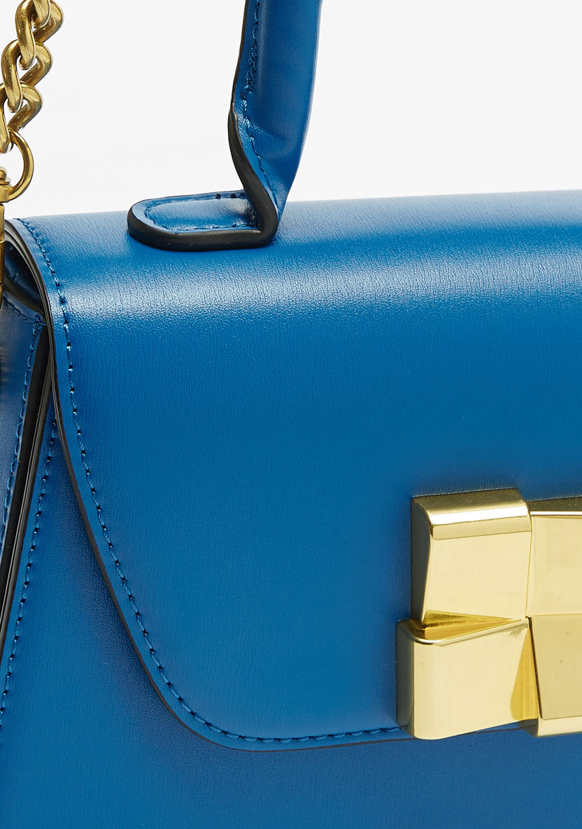 Celeste Solid Satchel Bag with Detachable Chain Strap-Women%27s Handbags-image-3