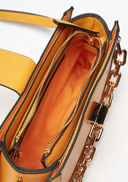 Celeste Solid Shoulder Bag with Detachable Strap and Zip Closure