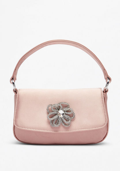 Celeste Floral Embellished Satchel Bag-Women%27s Handbags-image-0