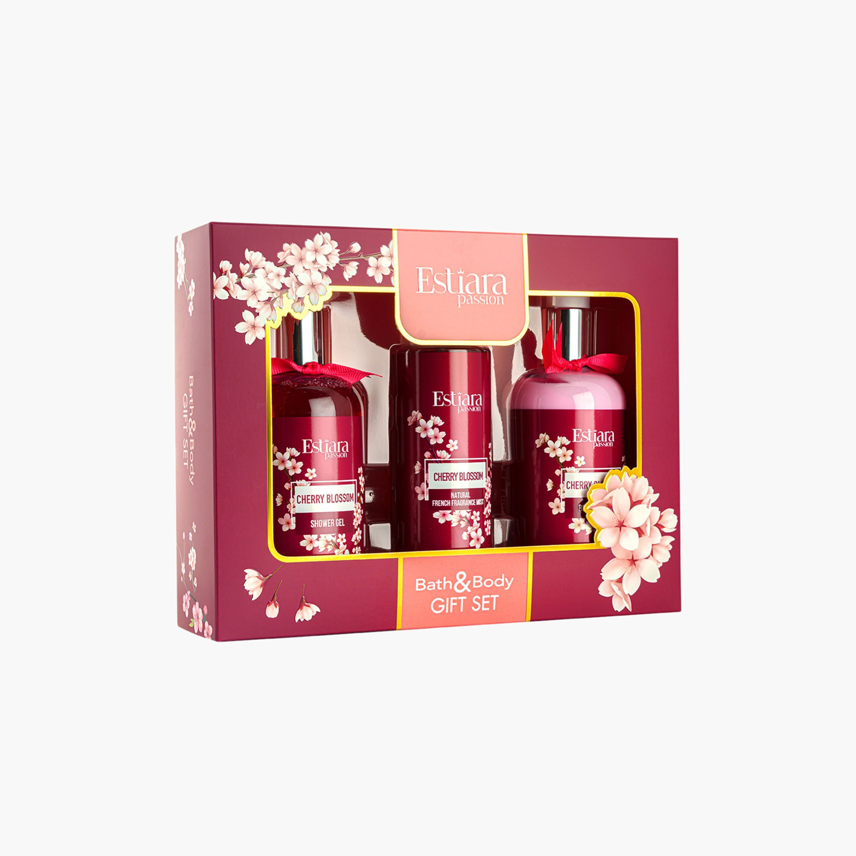 Estiara Passion 3-Piece Cherry Blossom Bath and Body Gift Set-beautyandpersonalcare-giftsets-image-1