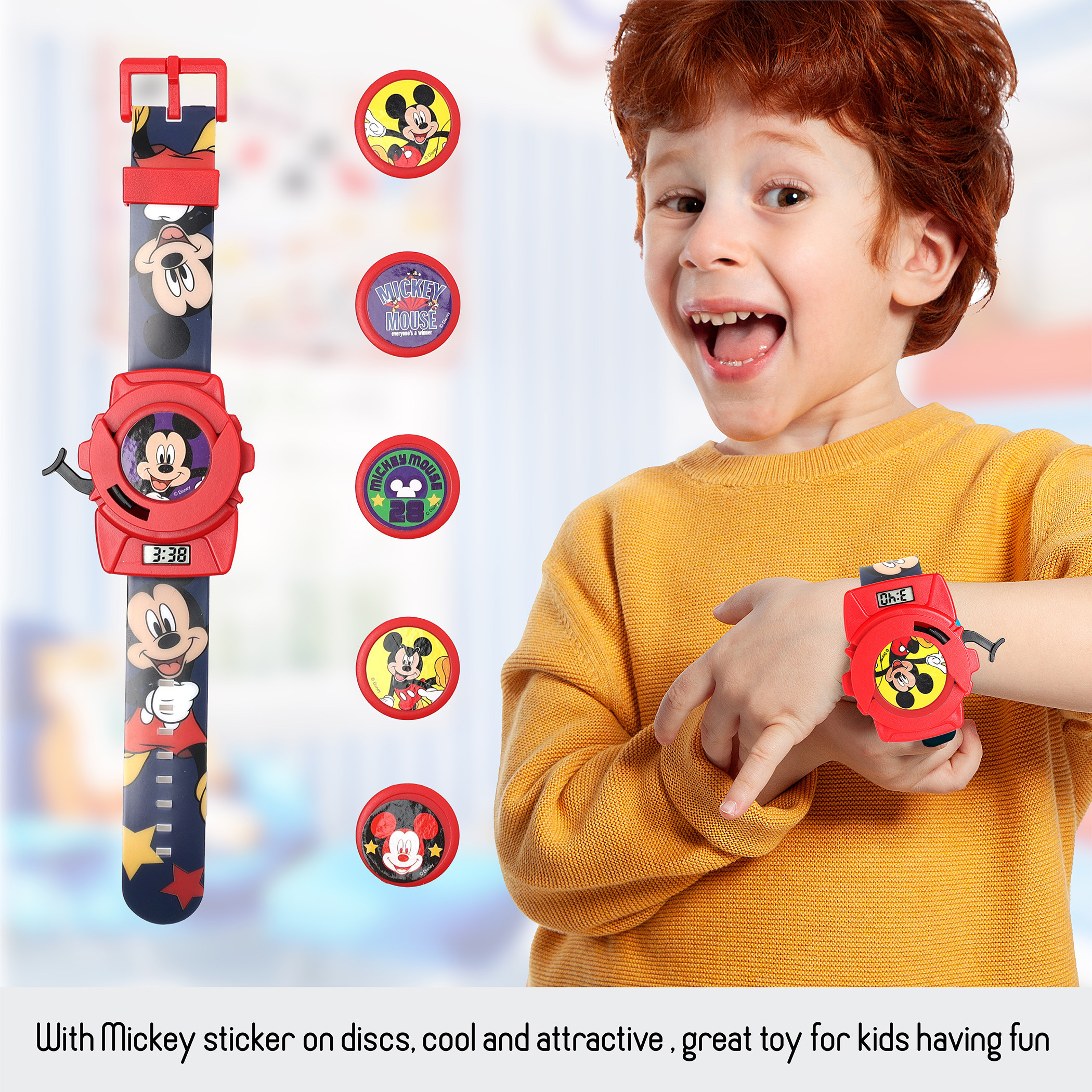 Disney Mickey Mouse Print Watch-boys-accessories-watches-image-4