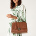 Elle Studded Satchel Bag with Detachable Strap-Women%27s Handbags-thumbnailMobile-0
