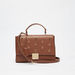 Elle Studded Satchel Bag with Detachable Strap-Women%27s Handbags-thumbnailMobile-1