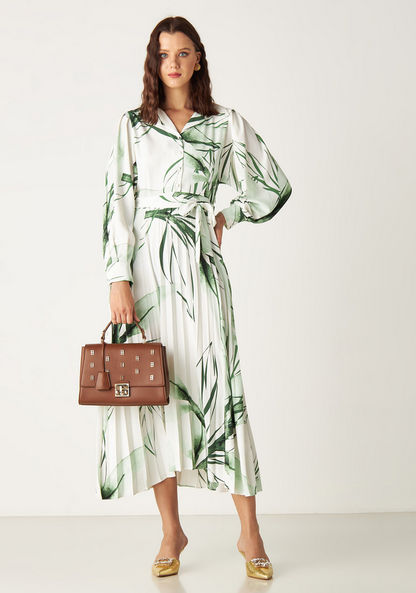 Elle Studded Satchel Bag with Detachable Strap-Women%27s Handbags-image-5