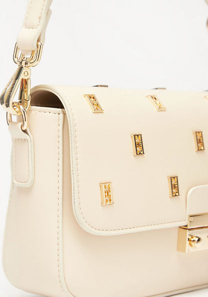 Elle Embellished Shoulder Bag with Detachable Strap