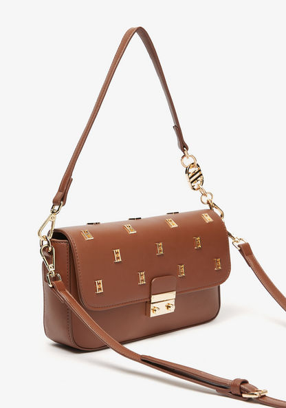 Elle Embellished Shoulder Bag with Detachable Strap