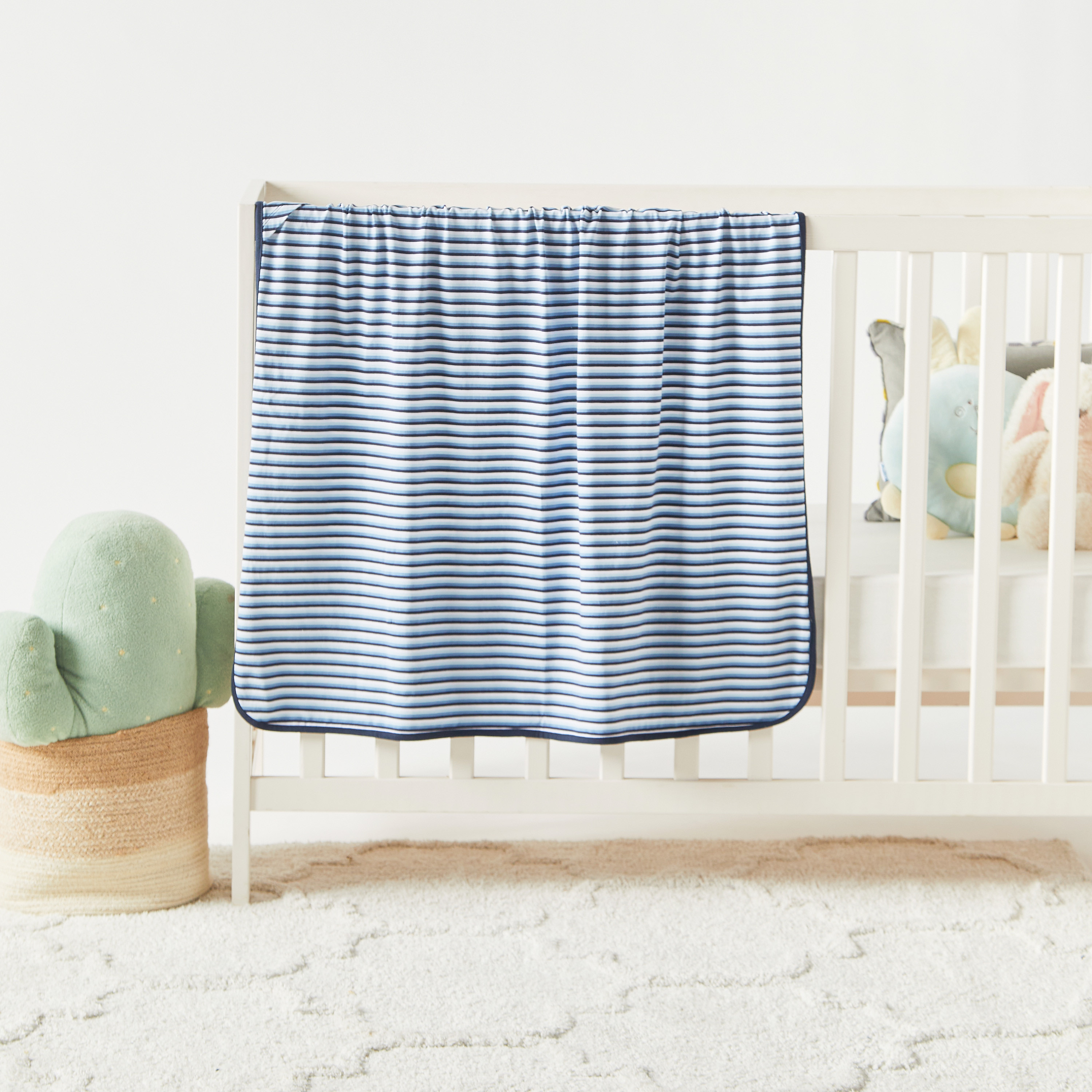 Juniors Striped Receiving Blanket-baby-nursery-blanketsandswaddles-receivingblankets-image-1