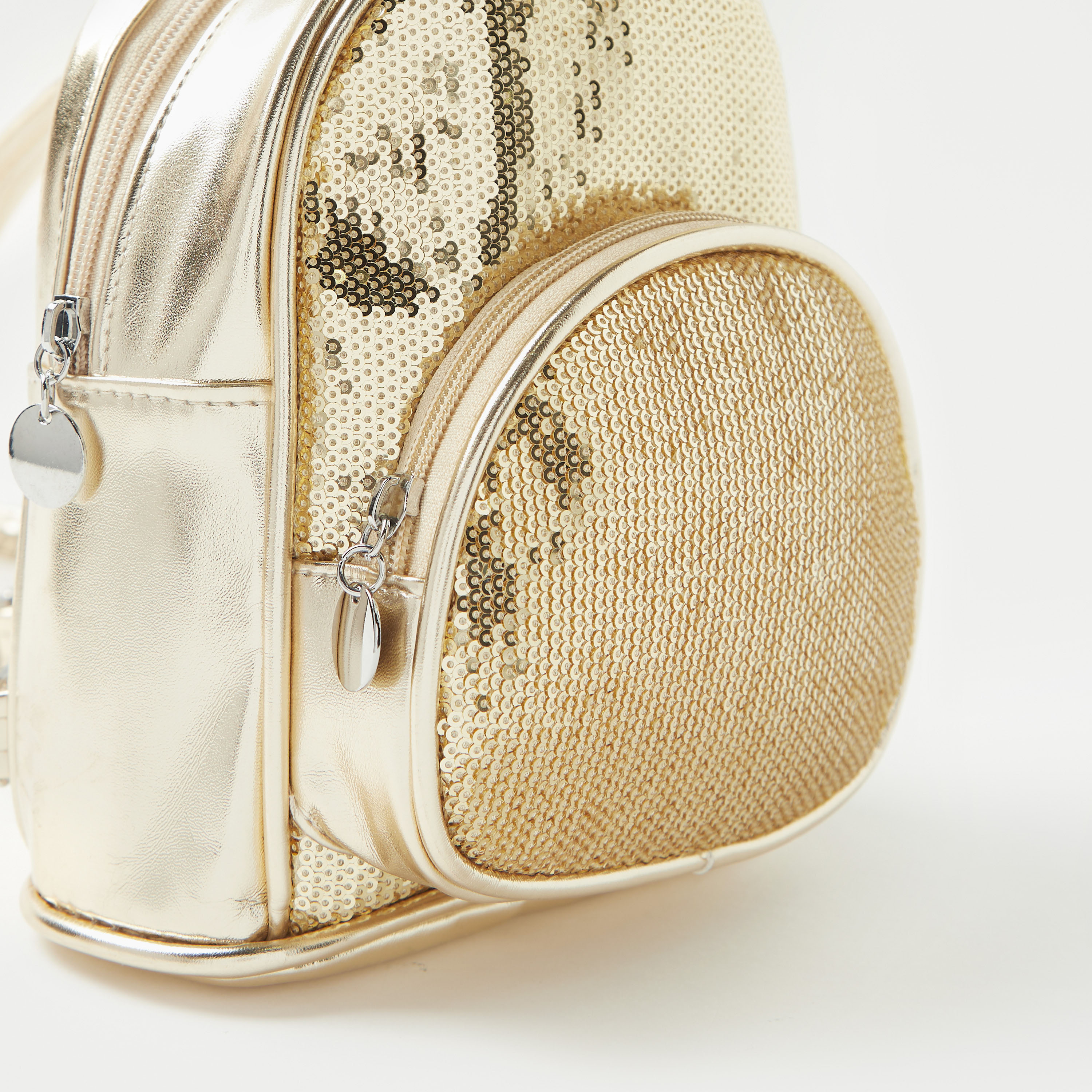 Charmz Sequinned Backpack with Bow Applique and Shoulder Straps-girls-accessories-bags-image-3