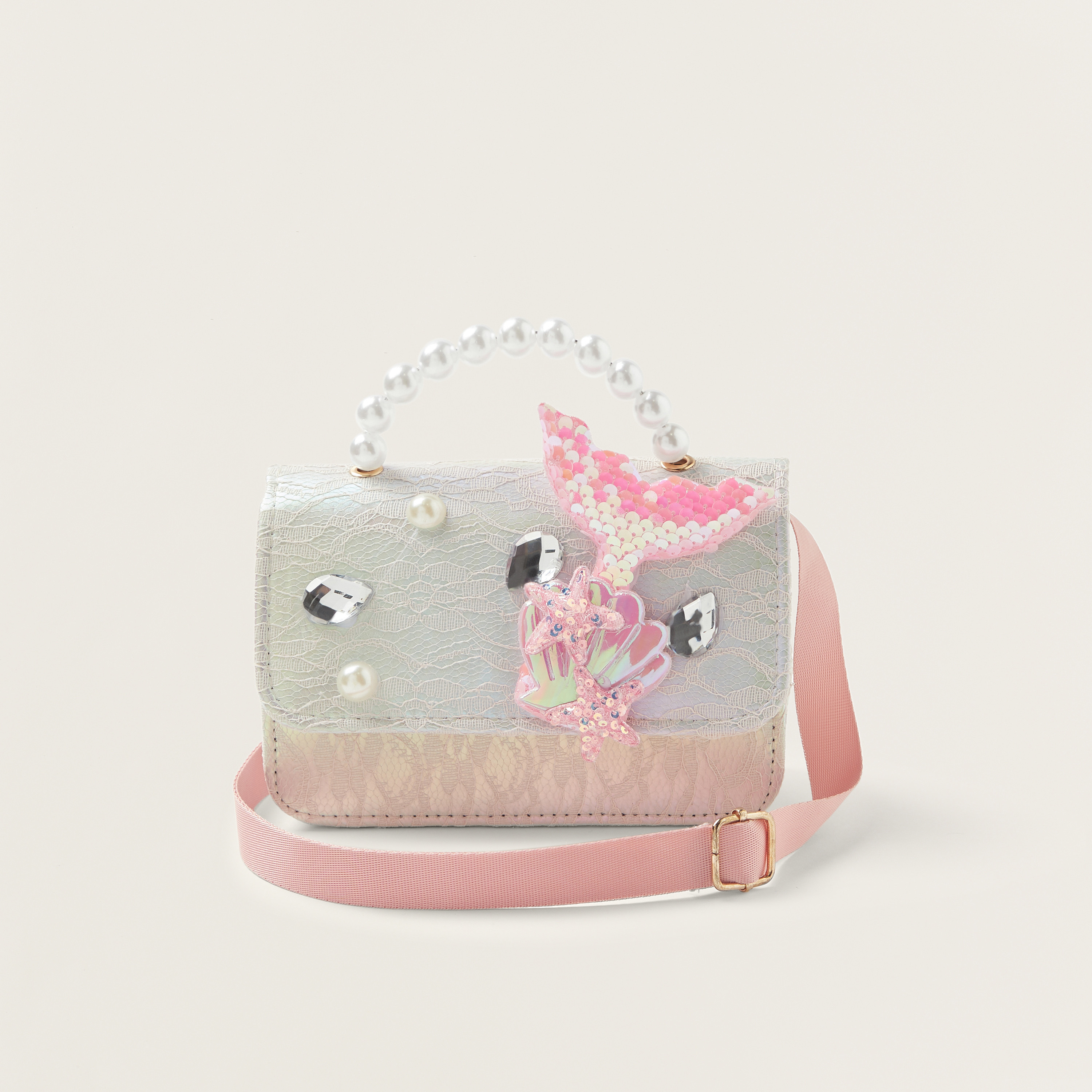 Buy Charmz Embellished Crossbody Bag with Chain Strap Online