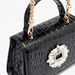 Celeste Textured Satchel Bag with Embellished Accent-Women%27s Handbags-thumbnailMobile-3