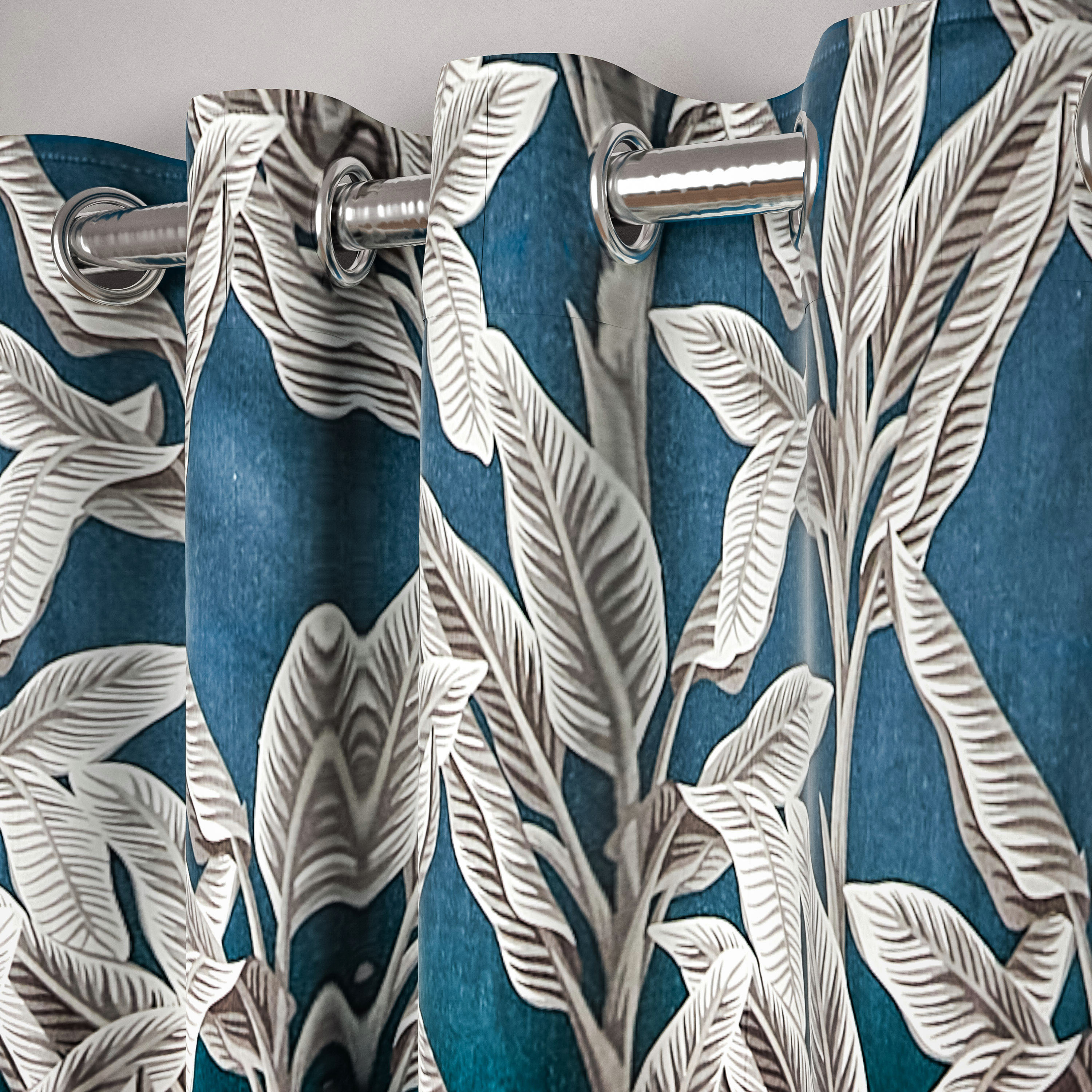 Tassle Detail 2-Piece Curtain Set - 140x240 cms-household-bathandlaundry-shower-showercurtainrods-image-3