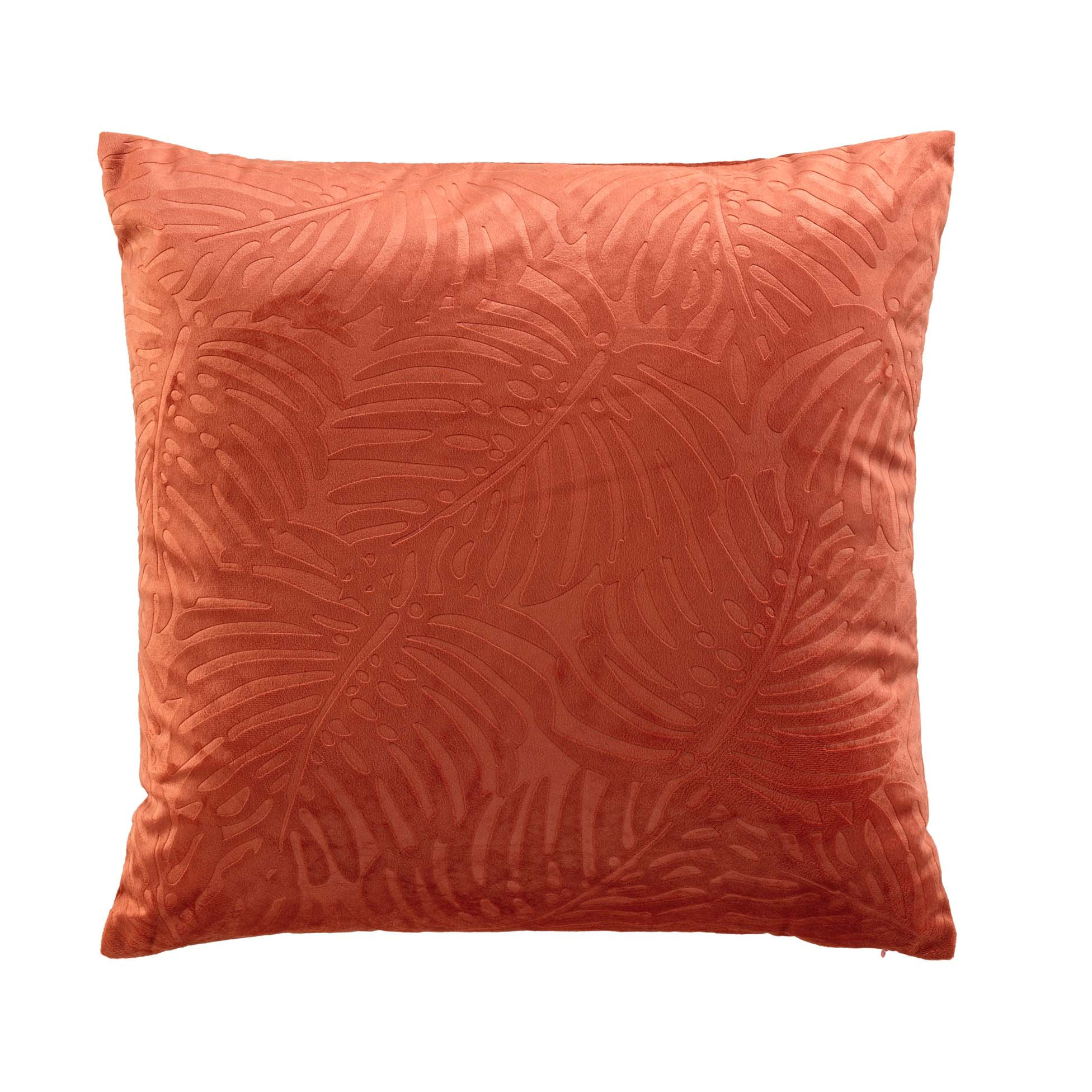 Velvet orange sale cushion