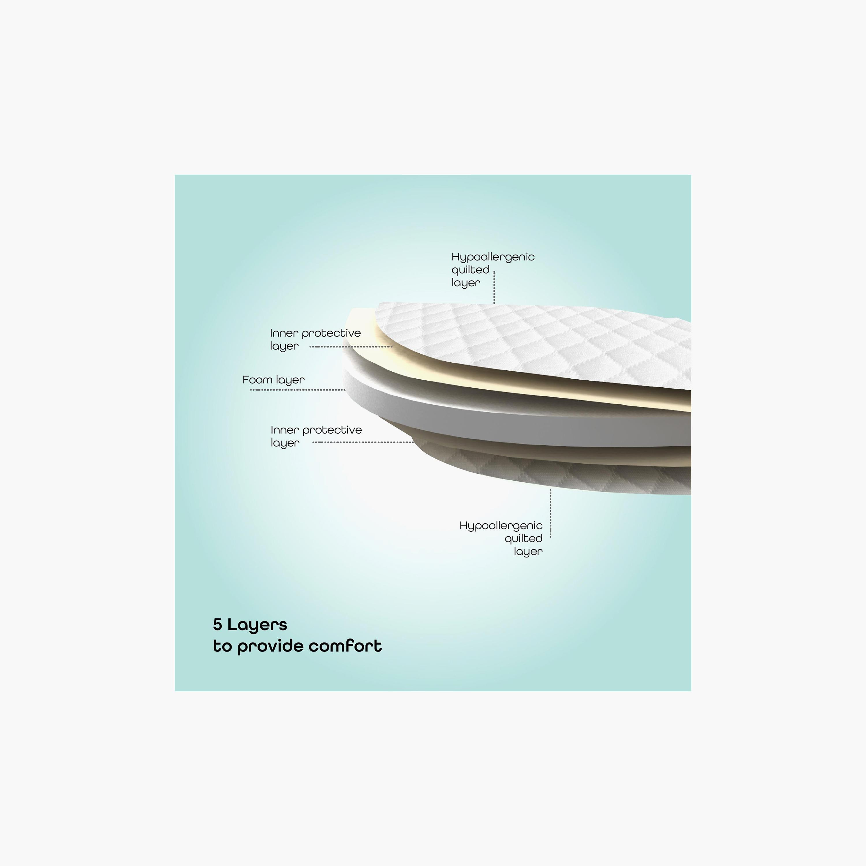 مرتبة مهد أطفال مبطنة من مون - 80x47x3 سم-baby-nursery-mattresses-image-3