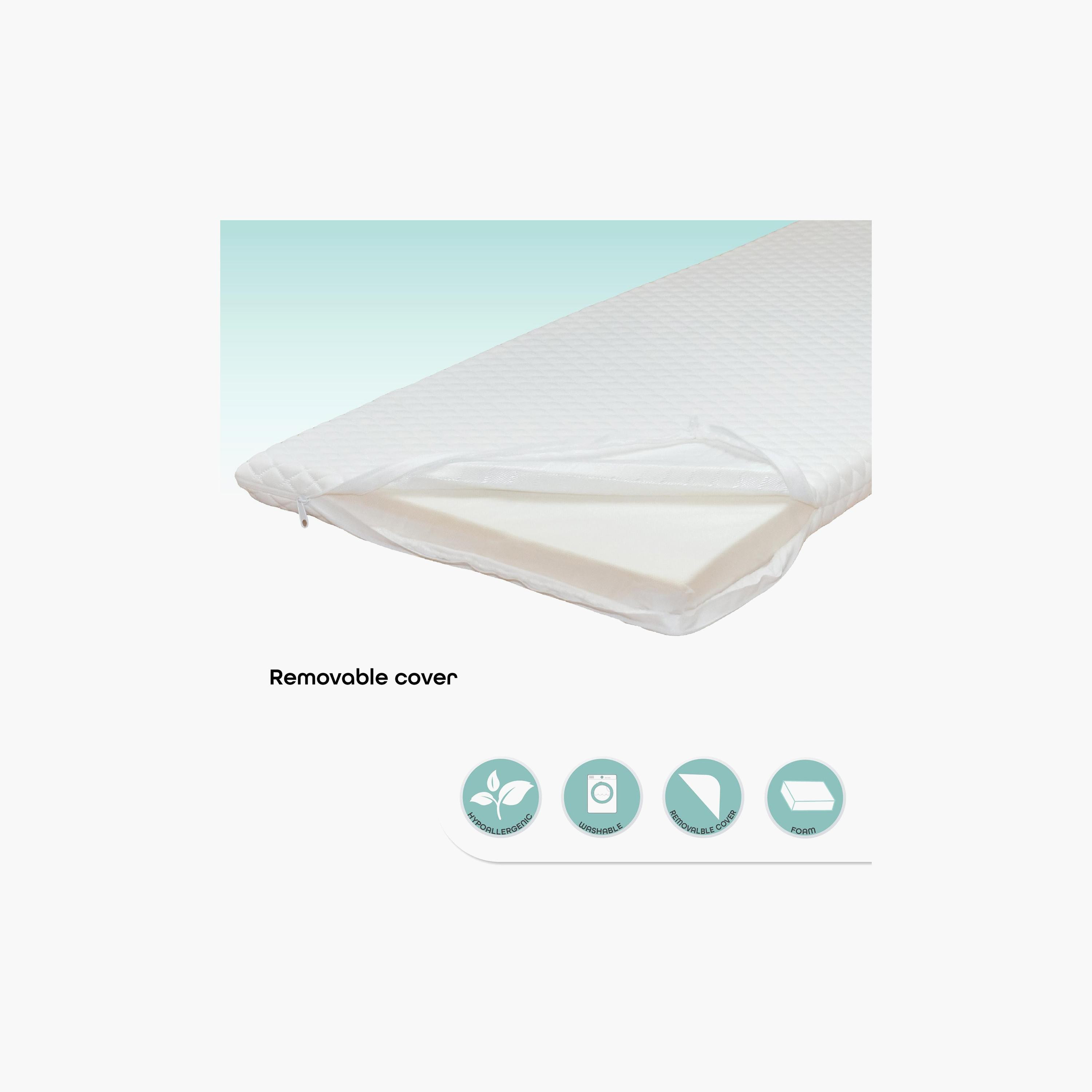 Moon Quilted Baby Crib Mattress - 80x47x3 cms-baby-nursery-mattresses-image-4