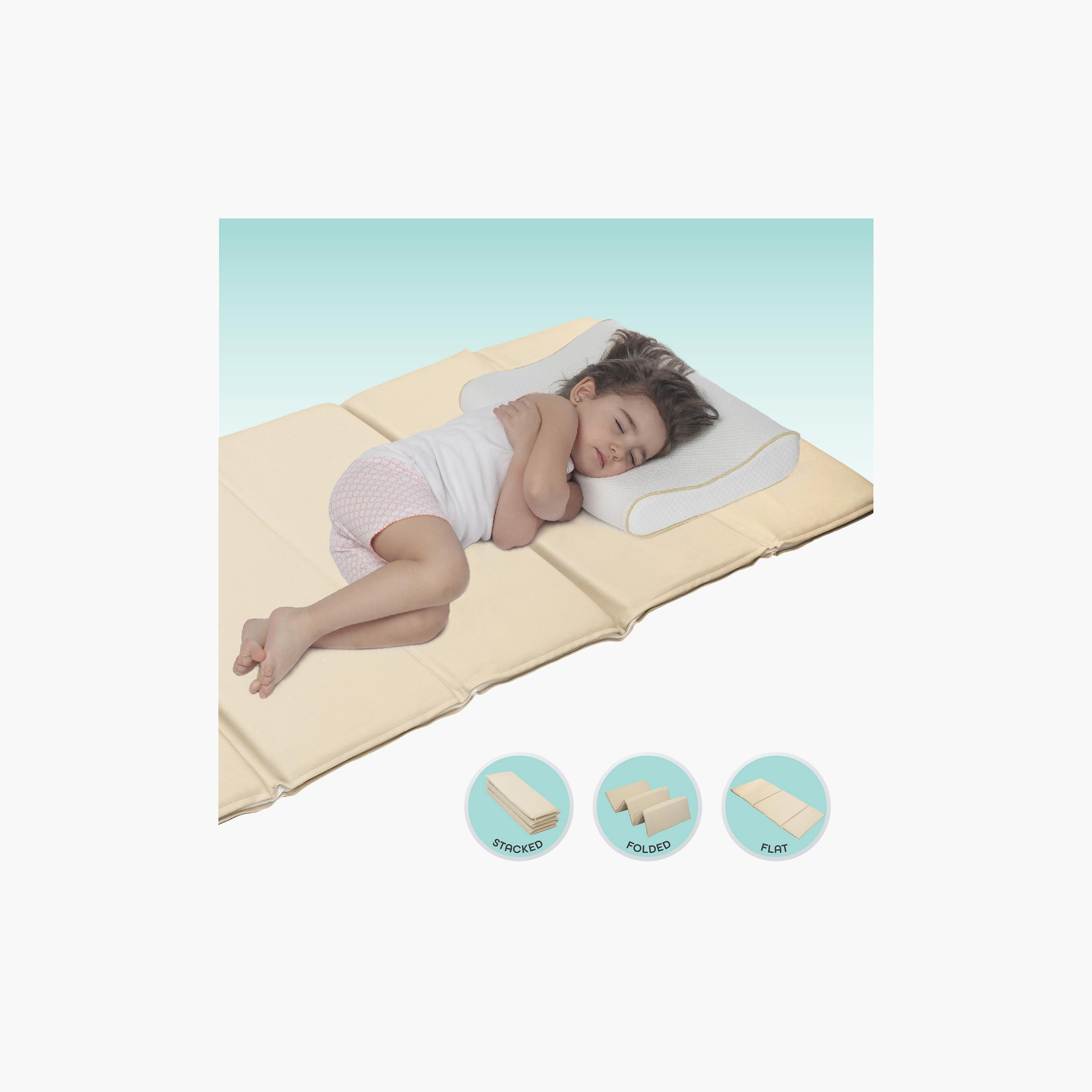 Moon 5-Fold Daycare Mattress - 65x126x3 cms-baby-nursery-mattresses-image-2