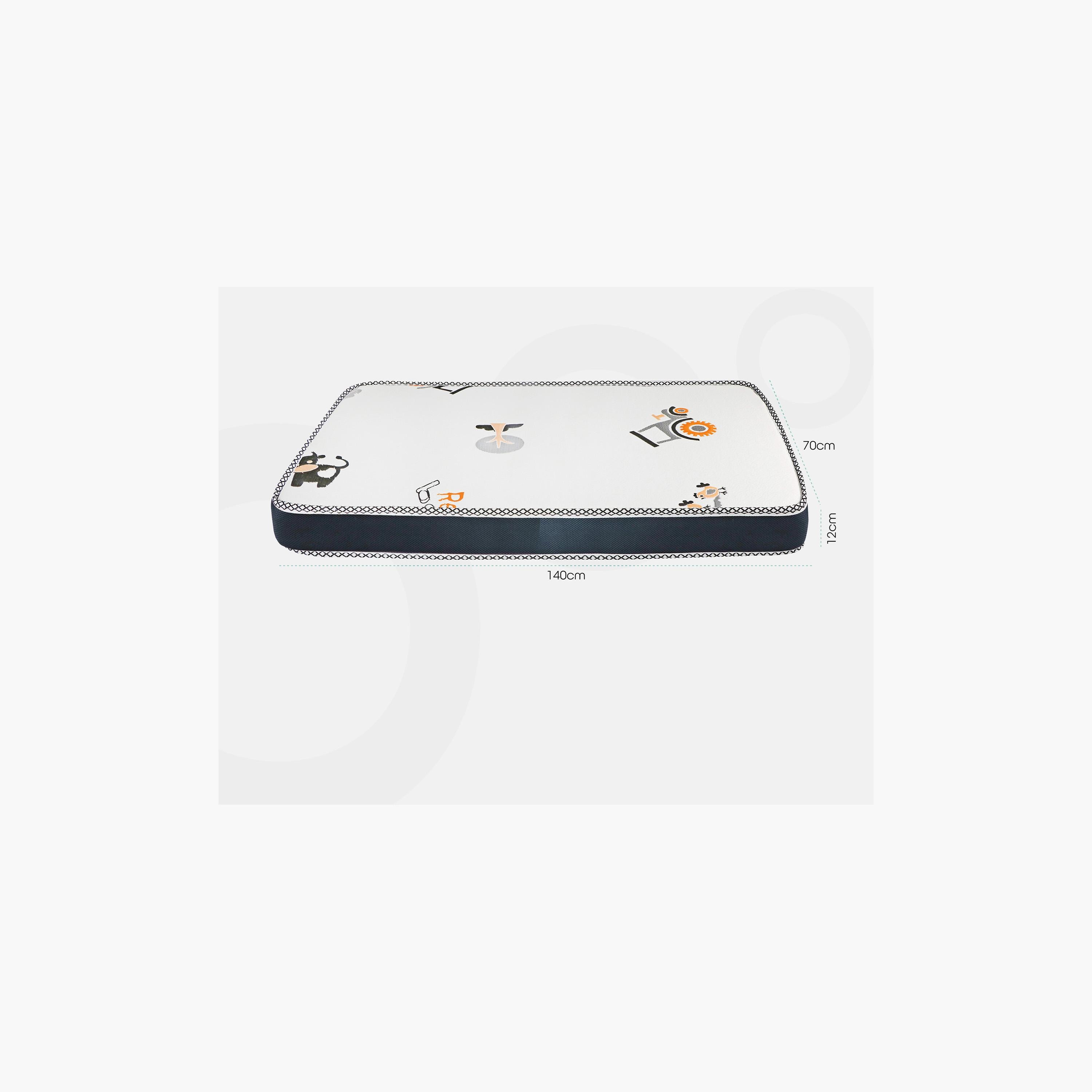 Moon Printed Foam Mattress - 140x70x12 cms-baby-nursery-mattresses-image-3