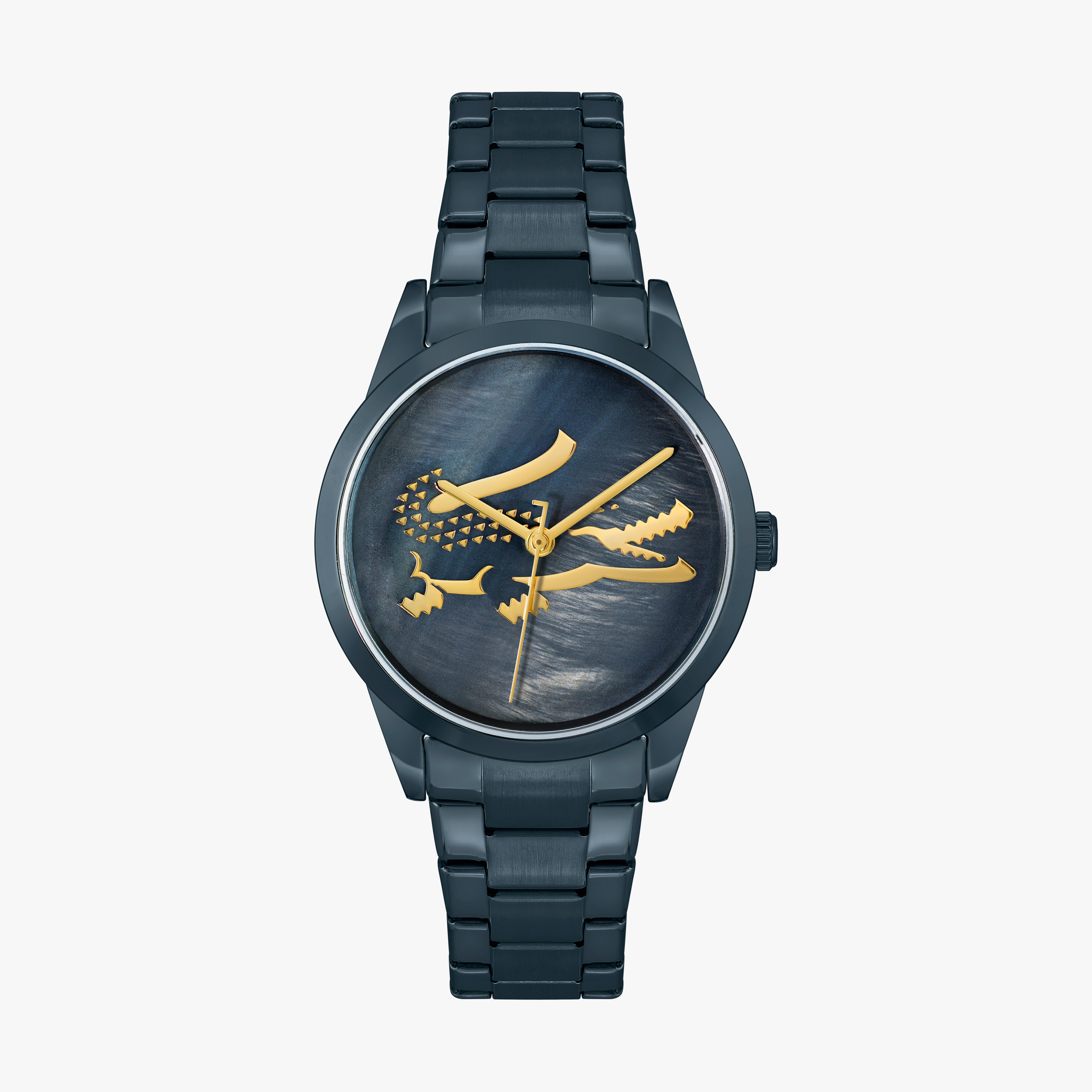 Lacoste black best sale and blue watch