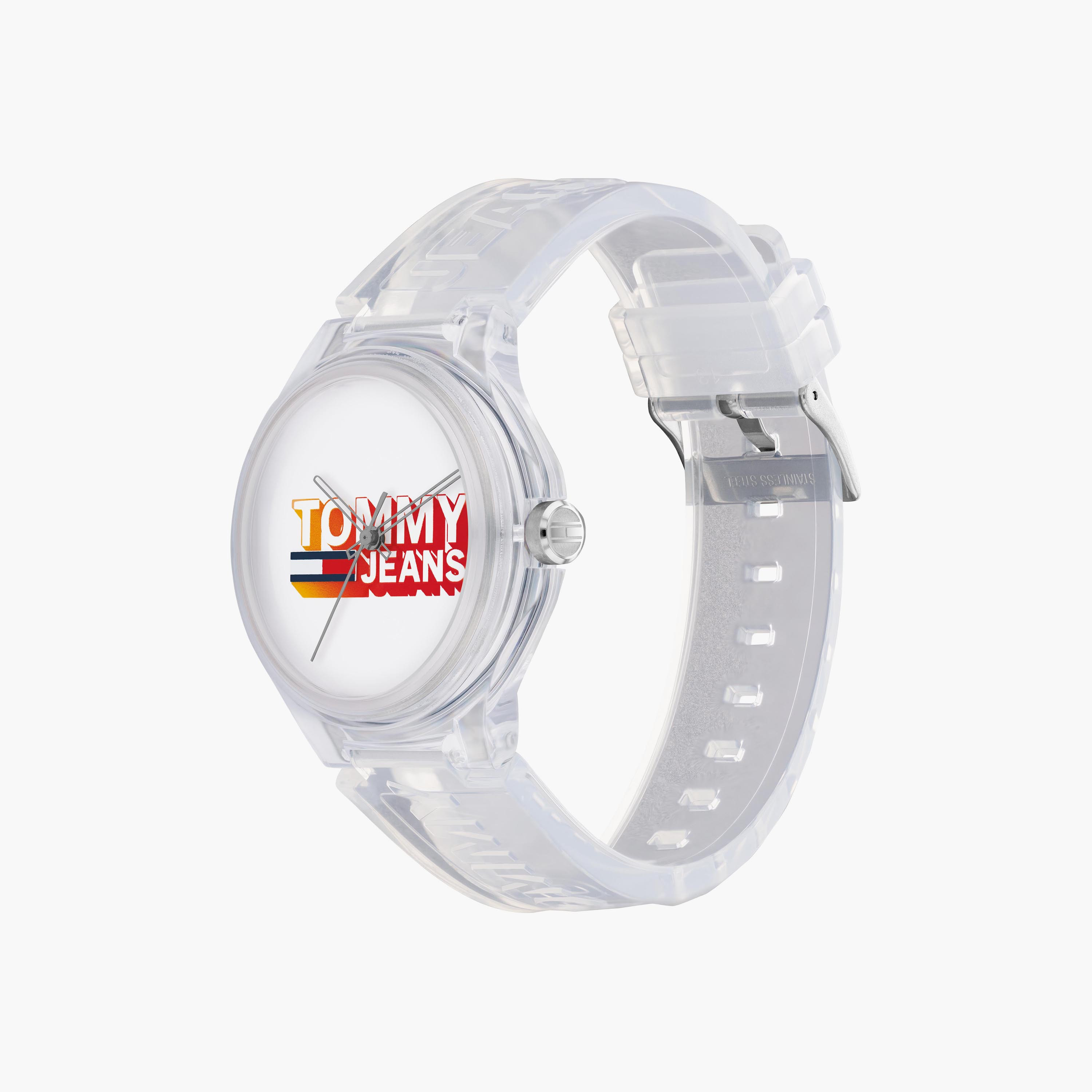 ساعة يد لكلا الجنسين - 41 ملم - انالوج بسوار سيليكون شفاف من تومي هيلفيغر 1720027-men-watchesandjewellery-watches-image-2